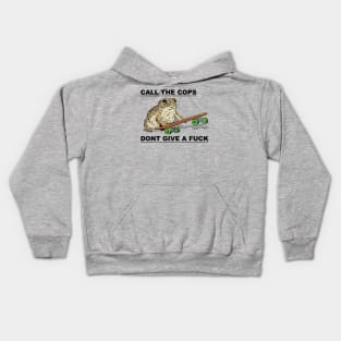 Frog on Skateboard Kids Hoodie